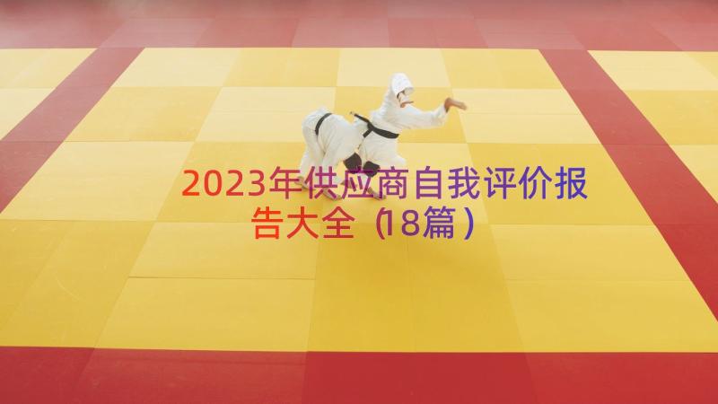 2023年供应商自我评价报告大全（18篇）