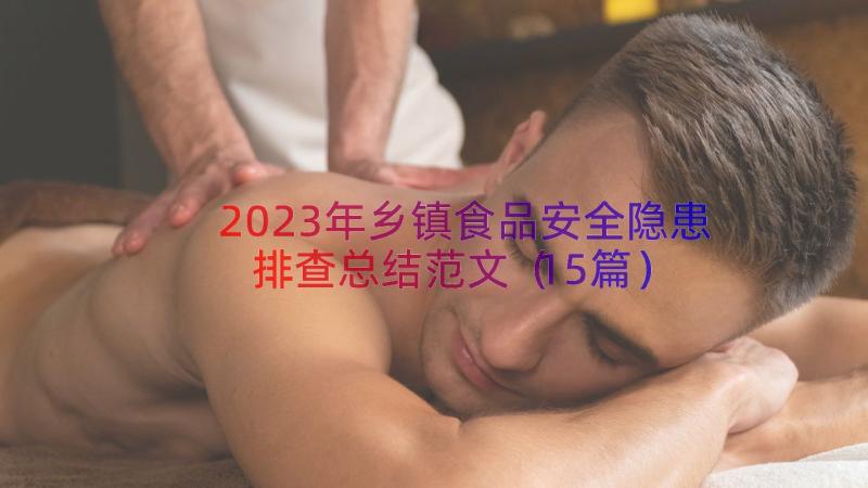 2023年乡镇食品安全隐患排查总结范文（15篇）