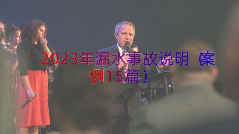 2023年漏水事故说明（案例15篇）