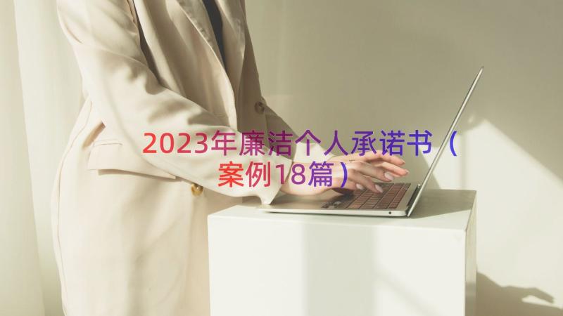 2023年廉洁个人承诺书（案例18篇）