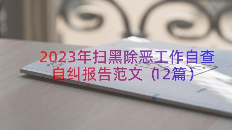 2023年扫黑除恶工作自查自纠报告范文（12篇）