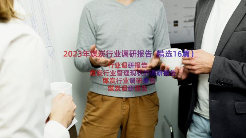 2023年煤炭行业调研报告（精选16篇）