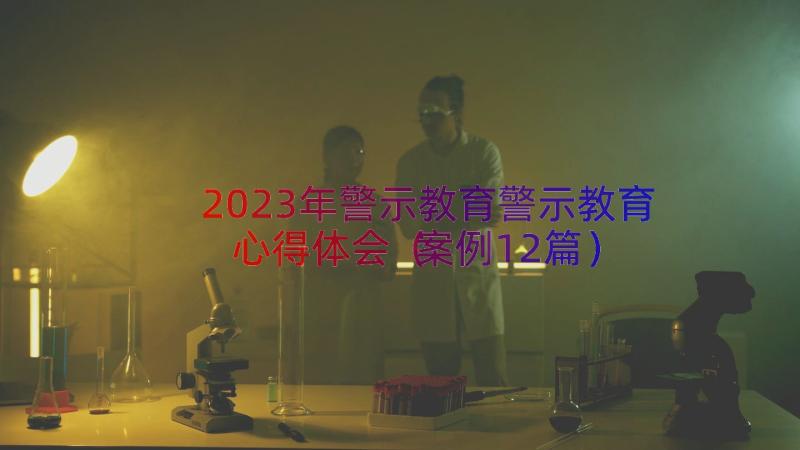 2023年警示教育警示教育心得体会（案例12篇）