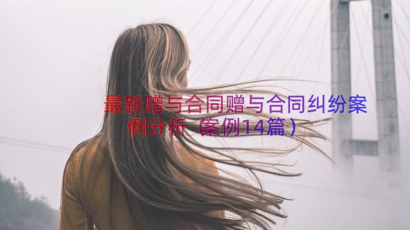 最新赠与合同赠与合同纠纷案例分析案例