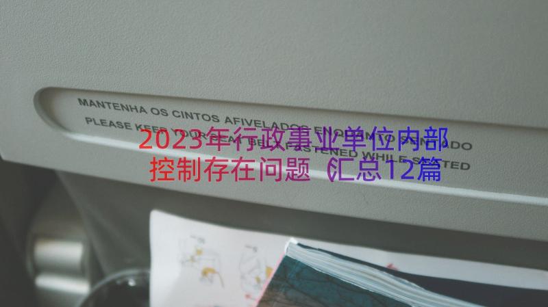 2023年行政事业单位内部控制存在问题（汇总12篇）