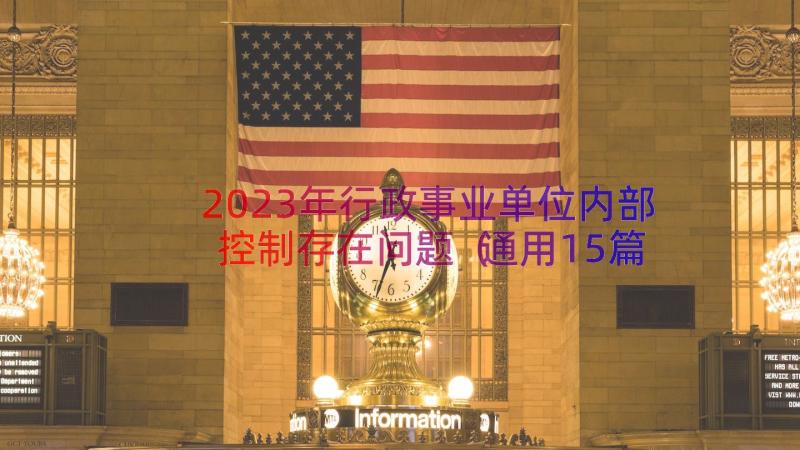 2023年行政事业单位内部控制存在问题通用