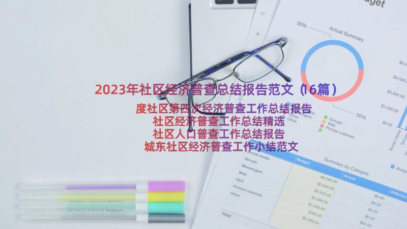 2023年社区经济普查总结报告范文（16篇）