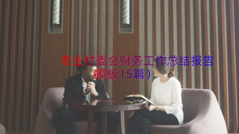 专业村委会财务工作总结报告（模板15篇）