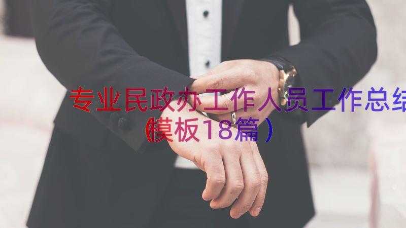 专业民政办工作人员工作总结（模板18篇）