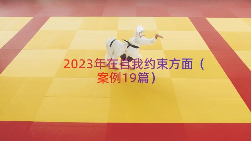 2023年在自我约束方面（案例19篇）