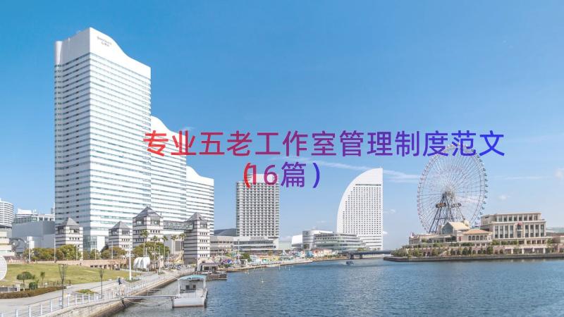 专业五老工作室管理制度范文（16篇）