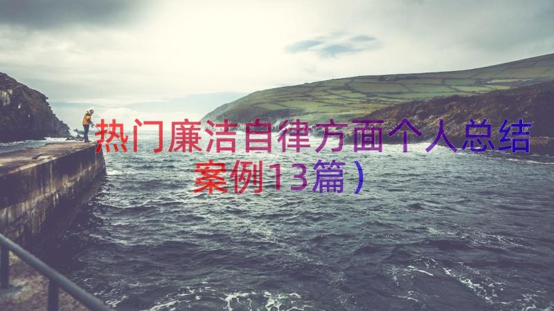 热门廉洁自律方面个人总结（案例13篇）