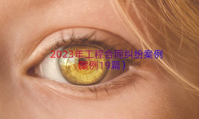 2023年工程合同纠纷案例（案例19篇）