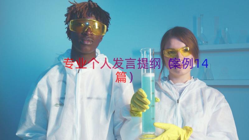 专业个人发言提纲（案例14篇）