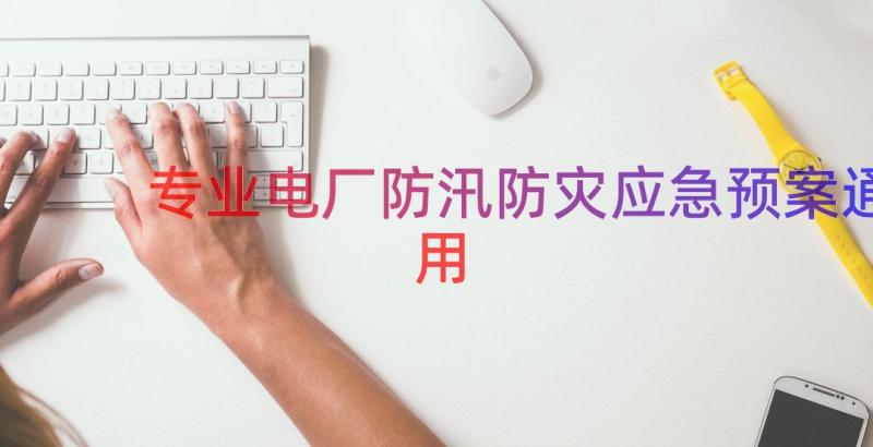 专业电厂防汛防灾应急预案通用