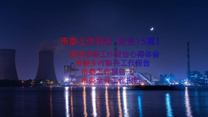 市委工作报告（专业15篇）