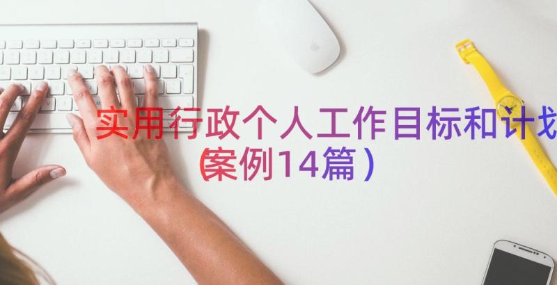 实用行政个人工作目标和计划（案例14篇）