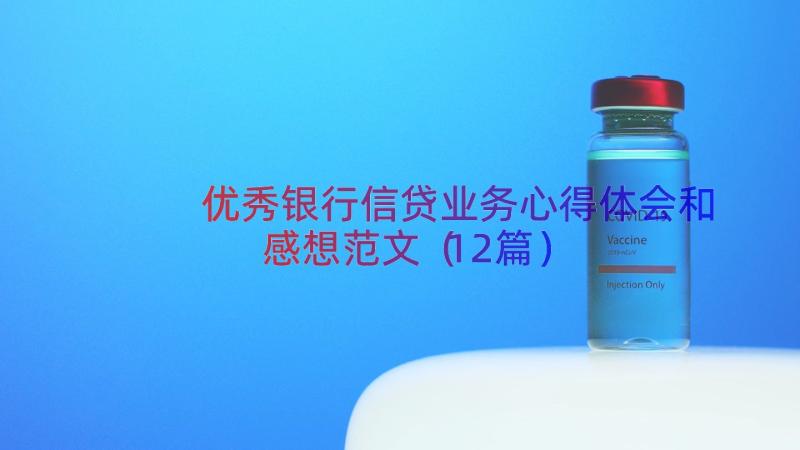 优秀银行信贷业务心得体会和感想范文（12篇）