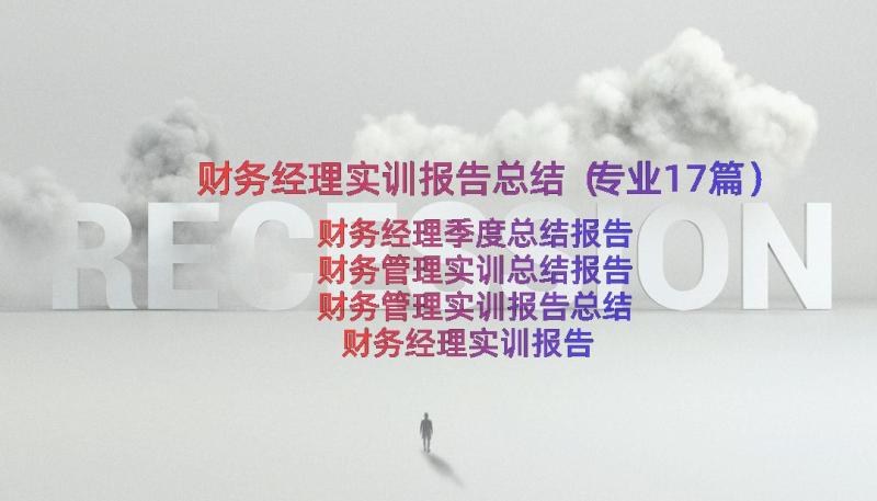 财务经理实训报告总结（专业17篇）