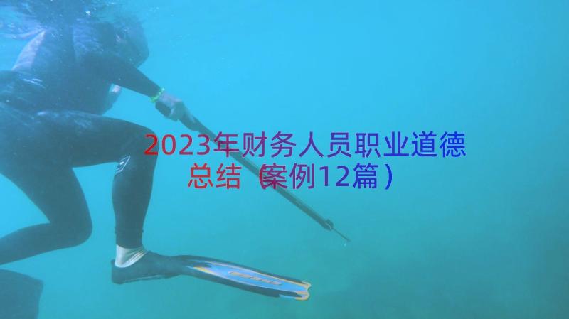 2023年财务人员职业道德总结（案例12篇）