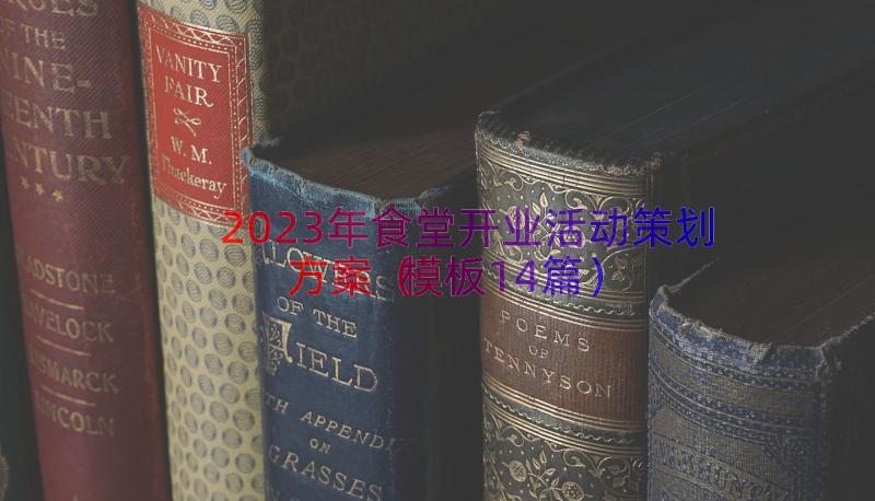 2023年食堂开业活动策划方案（模板14篇）