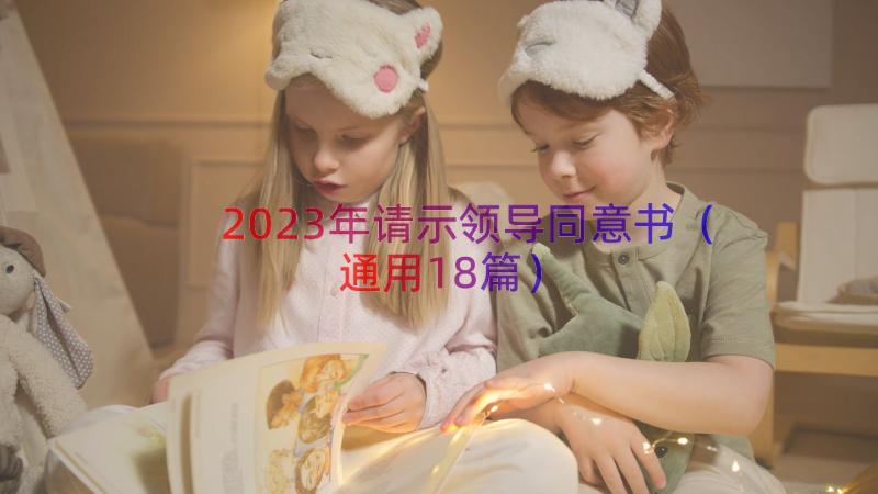 2023年请示领导同意书（通用18篇）