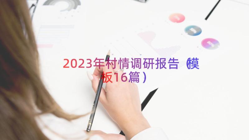 2023年村情调研报告模板
