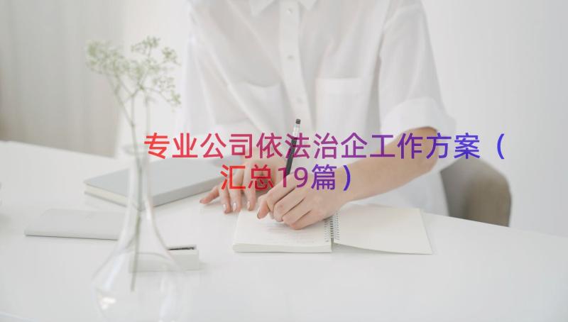 专业公司依法治企工作方案（汇总19篇）