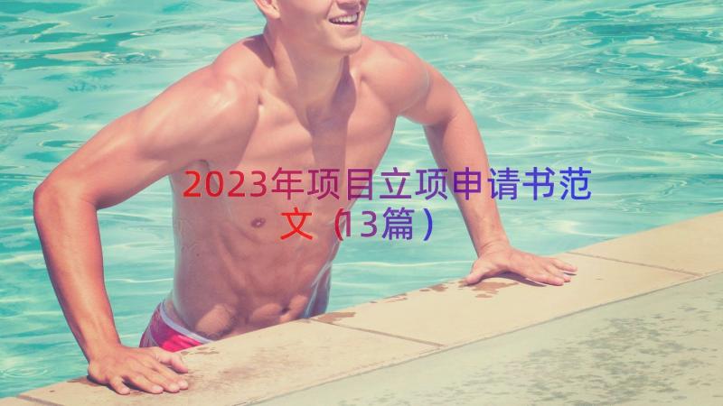 2023年项目立项申请书范文（13篇）