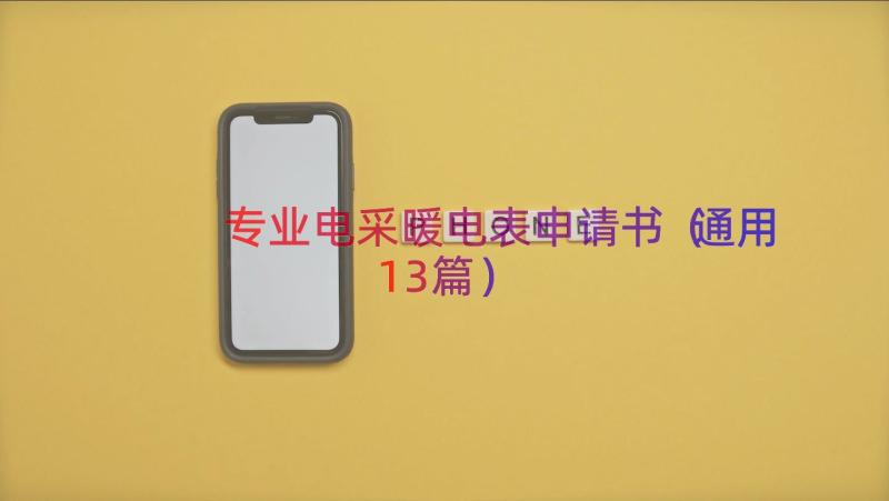 专业电采暖电表申请书（通用13篇）