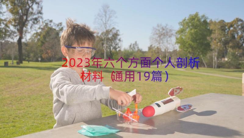 2023年六个方面个人剖析材料（通用19篇）