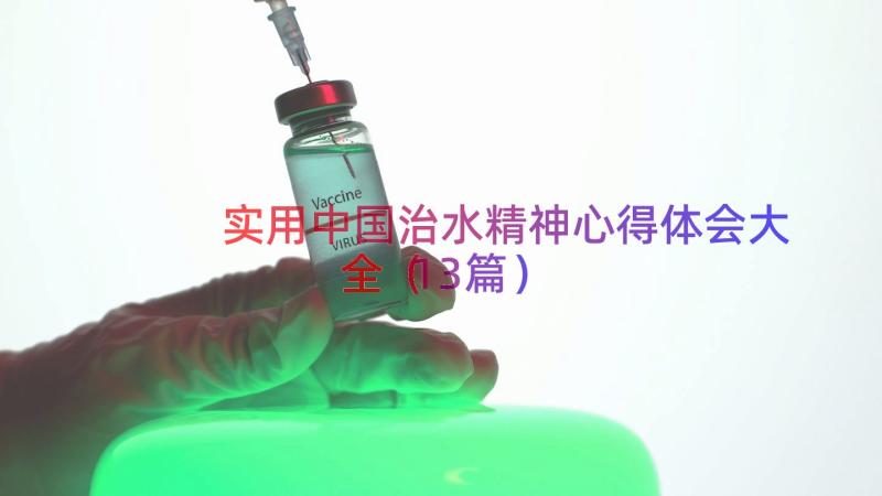 实用中国治水精神心得体会大全（13篇）
