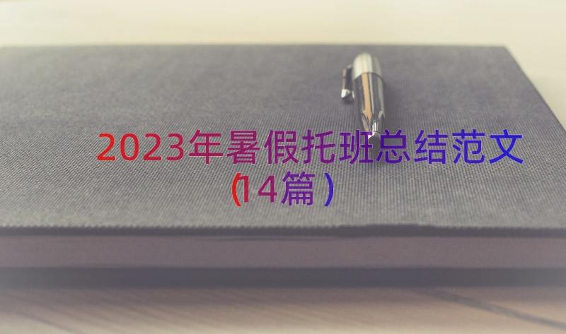 2023年暑假托班总结范文（14篇）