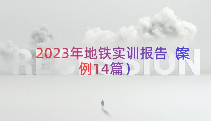 2023年地铁实训报告（案例14篇）