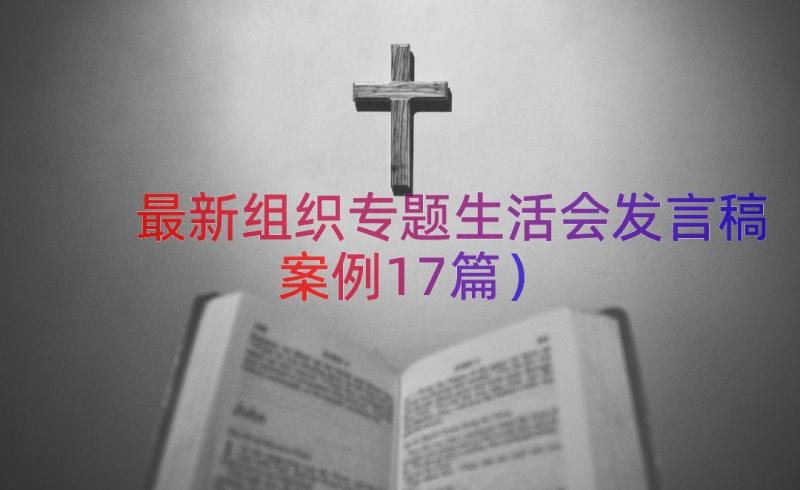 最新组织专题生活会发言稿（案例17篇）