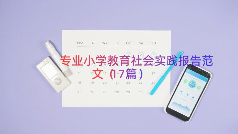 专业小学教育社会实践报告范文（17篇）