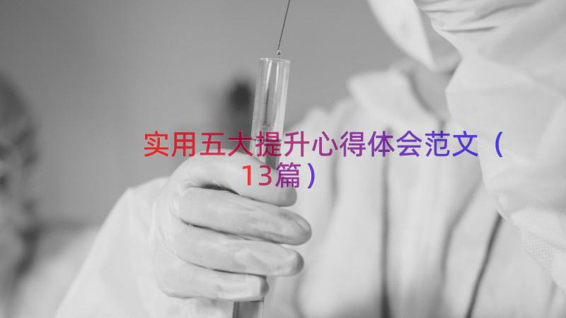 实用五大提升心得体会范文（13篇）