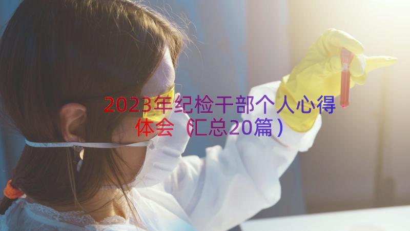 2023年纪检干部个人心得体会（汇总20篇）