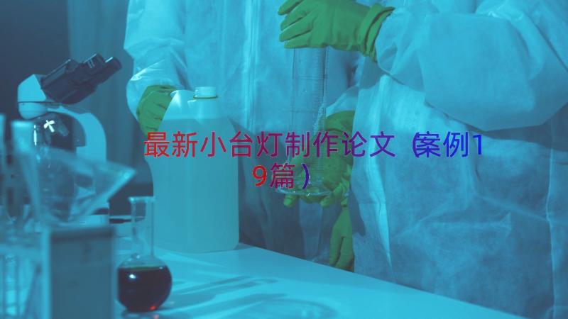 最新小台灯制作论文（案例19篇）