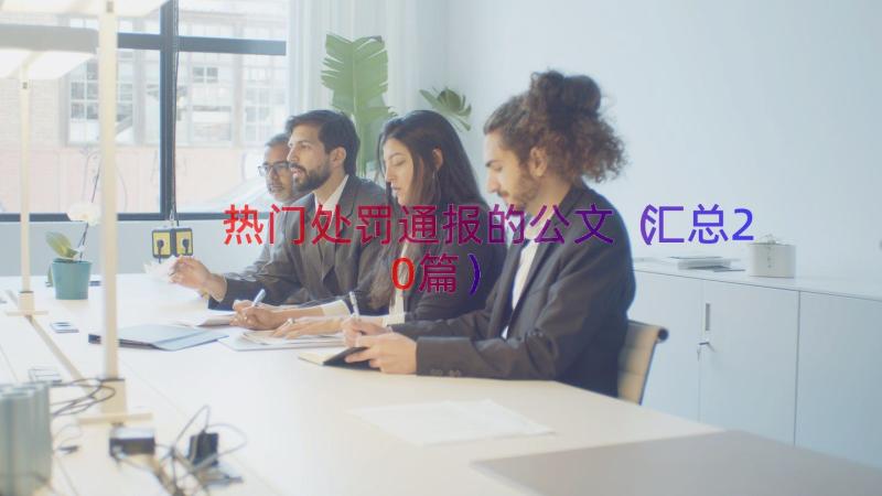 热门处罚通报的公文（汇总20篇）