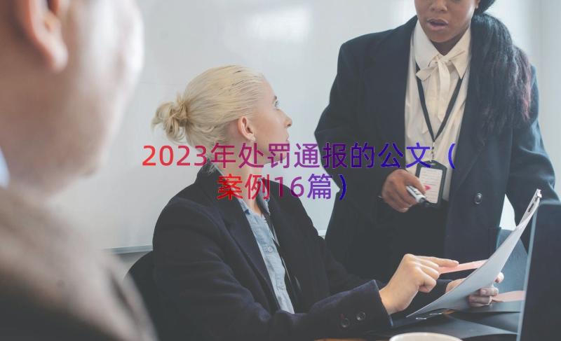 2023年处罚通报的公文（案例16篇）