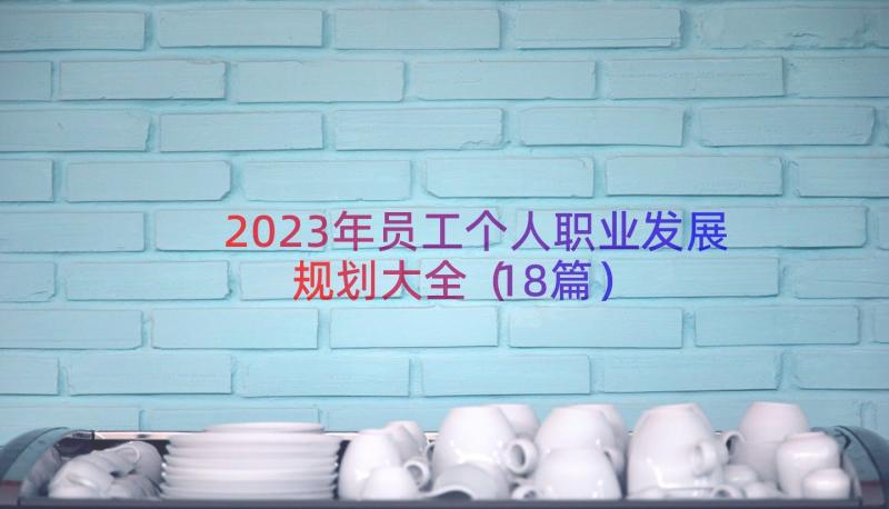 2023年员工个人职业发展规划大全（18篇）
