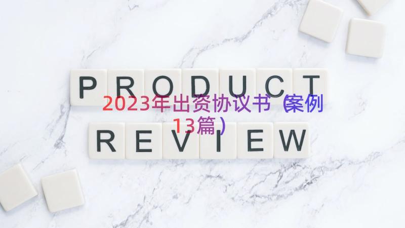 2023年出资协议书（案例13篇）