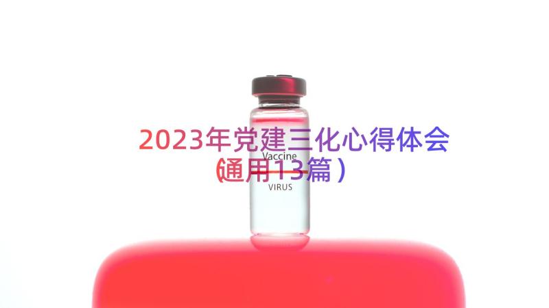 2023年党建三化心得体会（通用13篇）