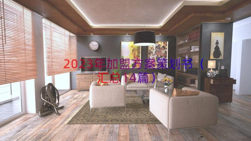 2023年加盟方案策划书（汇总14篇）