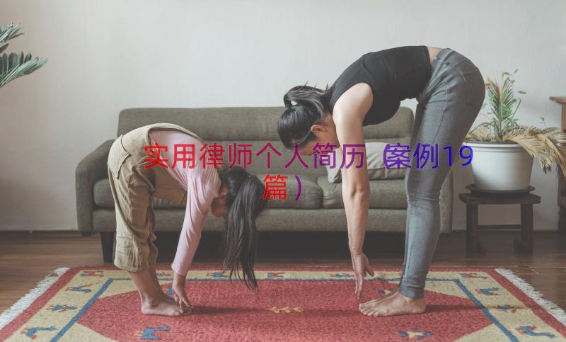 实用律师个人简历（案例19篇）