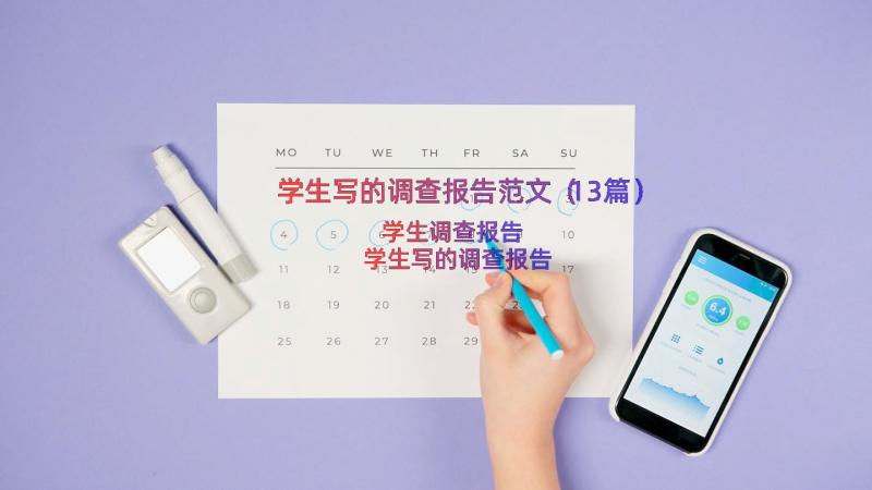 学生写的调查报告范文（13篇）