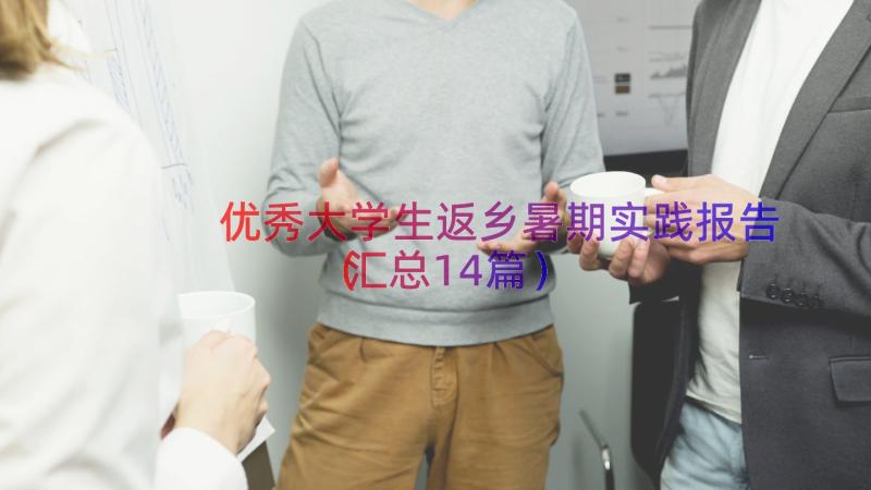 优秀大学生返乡暑期实践报告（汇总14篇）