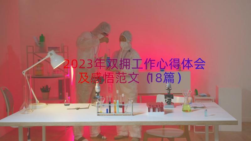 2023年双拥工作心得体会及感悟范文（18篇）