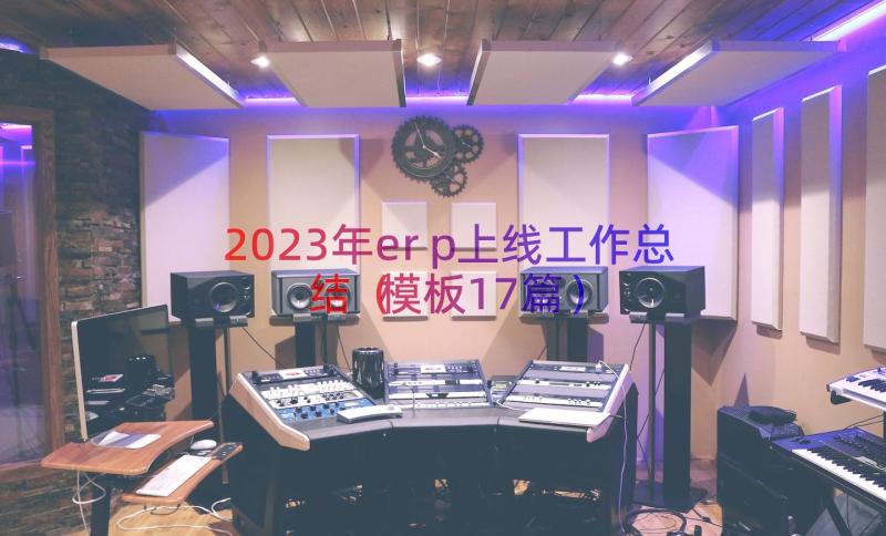 2023年erp上线工作总结（模板17篇）